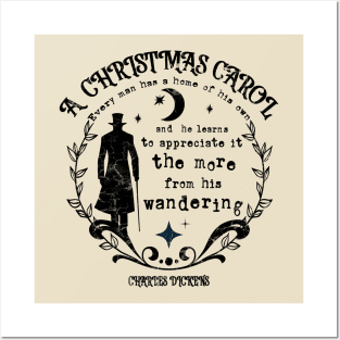 Wandering - A Christmas Carol vintage design Posters and Art